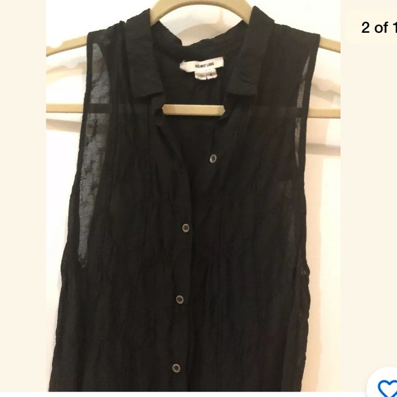 Helmut Lang Chiffon Top Sz S - Picture 2 of 8